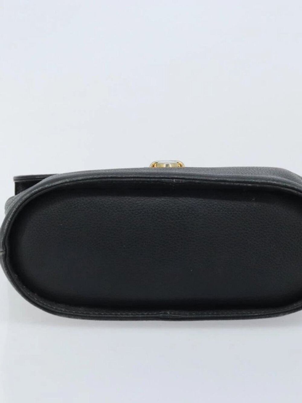 SAINT LAURENT Hand Bag Leather Black Gold Auth 174481 - Picture 10 of 15